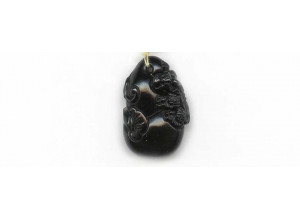 Black Obsidian 34x23 Pendant