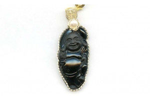 Black Obsidian 50x20 Wired Pendant