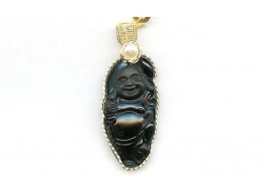 Black Obsidian 50x20 Wired Pendant