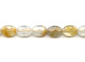 Yellow Hematoid Quartz 13x18 Faceted Flat Oval