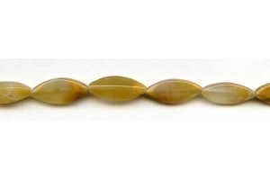 Yellow Hematoid Quartz 7-11x Ridged Flat Oval