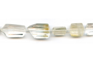 Yellow Hematoid Quartz 8-14x Faceted Tube