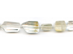 Yellow Hematoid Quartz 8-14x Faceted Tube