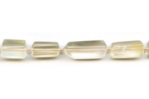 Yellow Hematoid Quartz 8-12x Faceted Tube