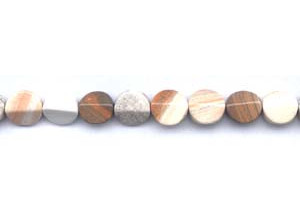 Wood Jasper 12mm Ridged Dime