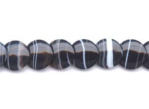 Black Sardonyx 20mm Lentil