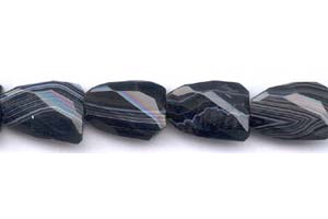 Black Sardonyx 18x25 Faceted Twist Slab