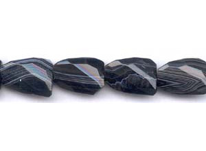 Black Sardonyx 18x25 Faceted Twist Slab