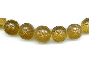 Champagne Quartz 11-20x Carved Round