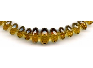 Beer Quartz 9-18x Faceted Rondell