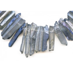 Plated Rock Crystal 18-45x Faceted Point