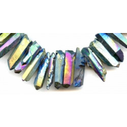 Plated Rock Crystal 18-30x Faceted Point