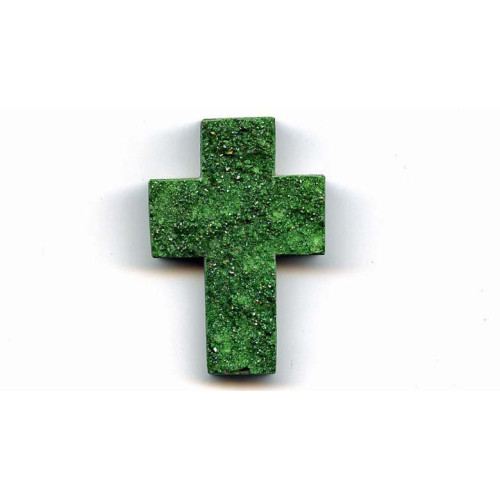 382-0006 Uvarovite <br>51x35 Cross Pendant