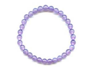 Purple Chalcedony 6-6.5mm Round Bracelet