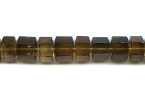 Champagne Quartz 10-14x Hexagon Tube