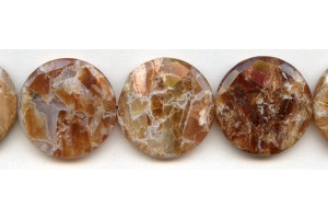 Brandy Opal 30mm Faceted Coin