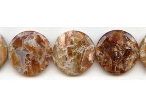 Brandy Opal 30mm Faceted Coin