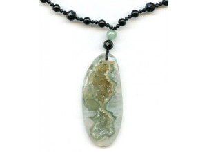 Drusy Agate 70x32 Pendant