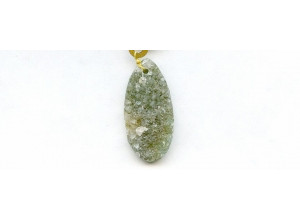 Drusy Agate 34x16 Pendant