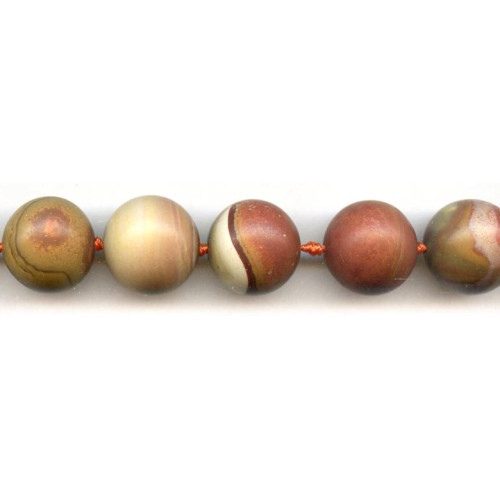 412-0023 Matte Landscape Jasper <br>19-20mm Round