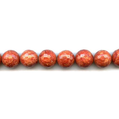 511-1217 Sponge Coral <br>16mm Faceted Round