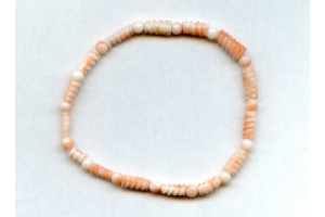 Pink Coral 4-5x Carved Tube Bracelet