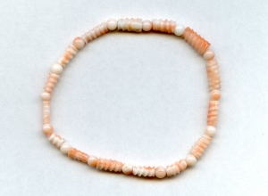 Pink Coral 4-5x Carved Tube Bracelet