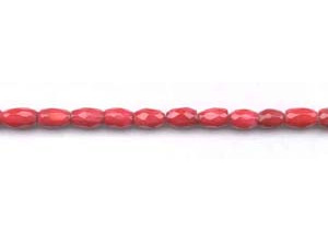 Dyed Coral 6x9 Faceted Oval