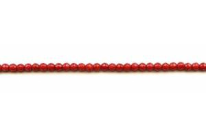 Dyed Coral 3.5-4mm Faceted Round