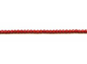 Dyed Coral 3.5-4mm Faceted Round