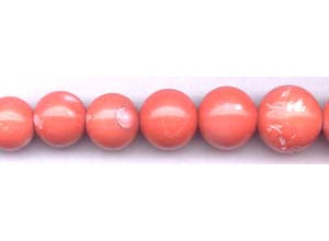 Dyed Coral 14-19mm Round