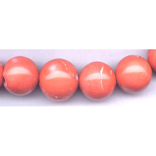 519-1266 Dyed Coral <br>16-28mm Round