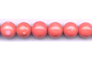 Dyed Coral 17-18mm Round