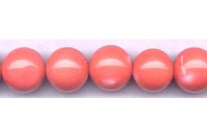 Dyed Coral 21-22mm Round