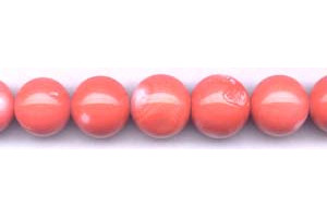 Dyed Coral 18-19mm Round