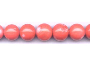 Dyed Coral 18-19mm Round