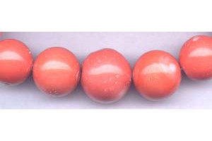 Dyed Coral 17-25mm Round