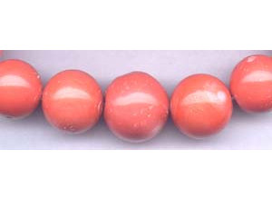 Dyed Coral 17-25mm Round