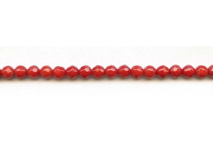 Dyed Coral 6mm Faceted Round