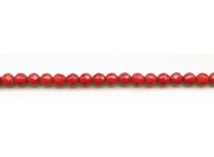 Dyed Coral 6mm Faceted Round