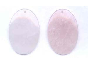 Rose Quartz 36x52 Flat Oval Pendant