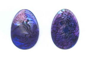 Dyed Abalone (Purple) 32x45 Flat Pear Shell Pendant