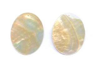 Mother of Pearl 30x40 Flat Oval Shell Pendant