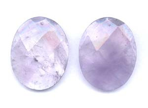 Cape Amethyst 40x50 Faceted Flat Oval Pendant