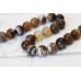 102-0193 Brown Banded Agate <br>12mm Round