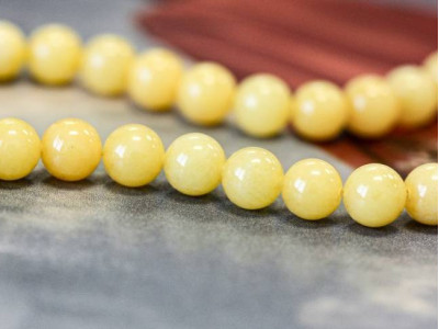 Dyed Yellow Jade 6mm Round