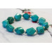 107-0022 Imitation Turquoise <br>12x15 Faceted Nugget Bracelet