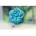 112-1645 Imitation Turquoise <br>35mm Flower Pendant