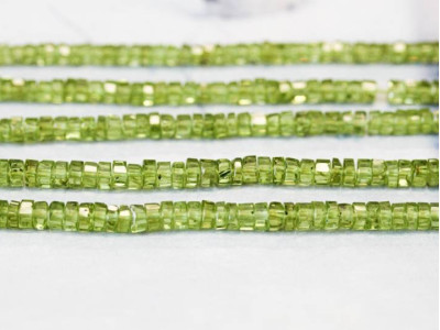 Peridot 4mm Faceted Wheel