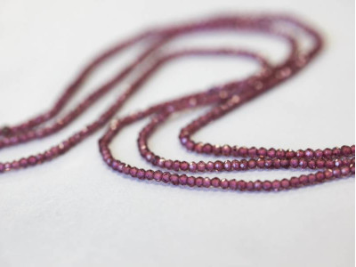 Purple Garnet 2-2.5mm Faceted Rondell